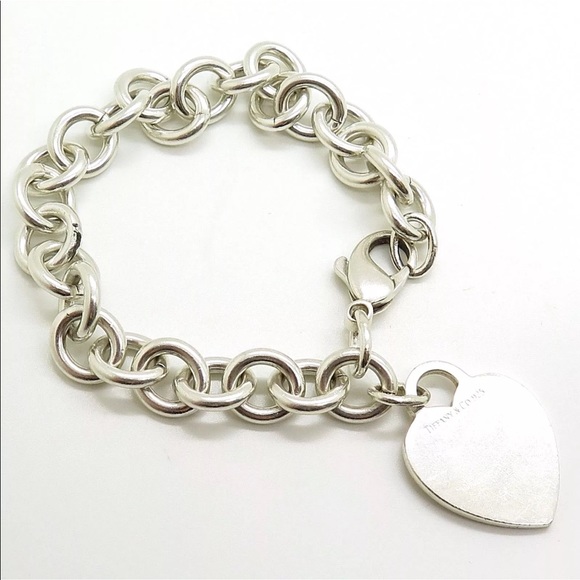 Tiffany & Co. Jewelry - Tiffany&Co. Heart tag Charm cable link Bracelet